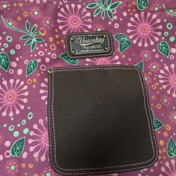 NWT Vintage 90’s Unionbay Canvas Paisley Tote Bag Reversible - Picture 3 of 7